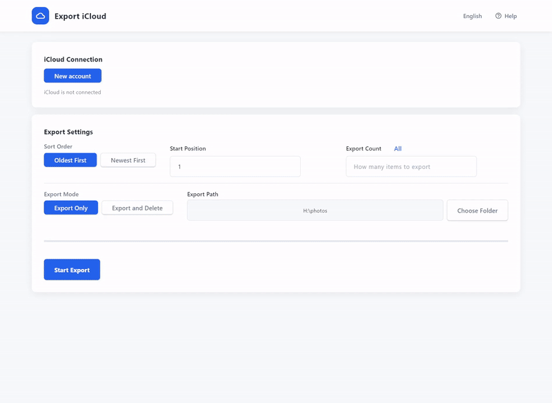 Animated Export iCloud desktop workflow guide